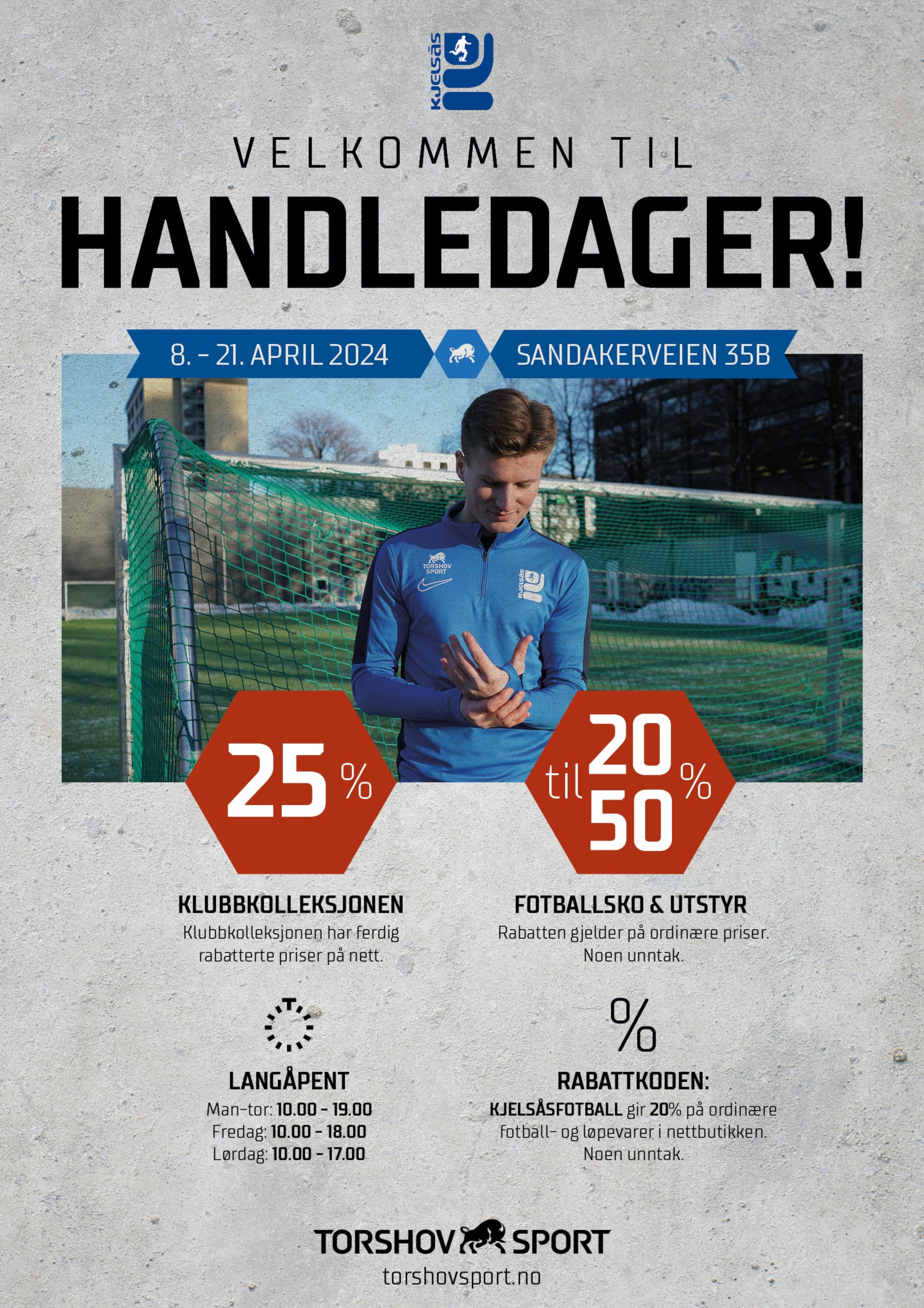 Handledager hos Torshov Sport 8. - 21. april